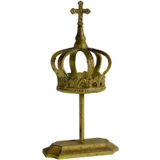 Cast Iron Crown On Stand Table Decor 16