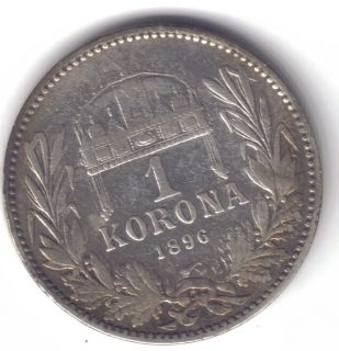 Hungary – 1 Corona 1896 – Silver – VF