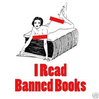 Read Banned Books Book Retro Humor 50s 60s Funny T Shirt Librarian