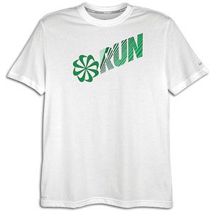 Nike Run T Shirt   Mens   Running   Clothing   White/Reflective