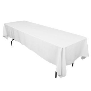 60 x 126 in. Rectangular Polyester Tablecloth White Home