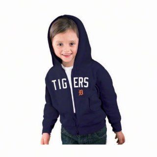 Detroit Tigers Toddler Navy Primary Logo Full Zip Hooded