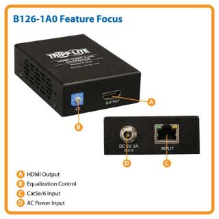 Tripp Lite B126 1A0 HDMI Over Cat5 Active Extender Remote