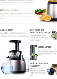 Hurom He DBF04 Slow Squeezing Slow Juicer Extractor Fruit Vegetable