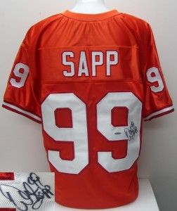 Warren Sapp Signed Tampa Bay Buccaneers Custom Orange Jersey UDA