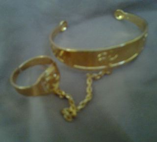 Young Childs Bracelet with Chain Attached Ring