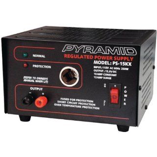 10 AMP, 13.8 VOLT POWER SUPPLY WITH CAR CHARGER ADAPTER