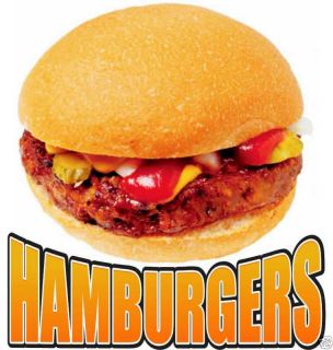 Hamburger Burgers Restaurant Concession Food Decal 12
