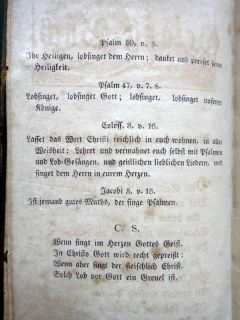1813 antique LEATHER GERMAN HYMN BOOK w/CLASPS ~BREGORIOUS SCHULTZ