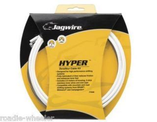 Jagwire Hyper Derailleur Cable Kit White MT Bike Road