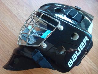 New Bauer NME 3 Ice Hockey Goalie Mask Black Goal Helmet Senior Junior