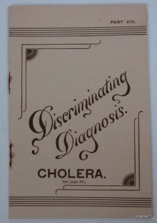  Discriminating Diagnosis CHOLERA medicine Cactina Sultan Drug Co