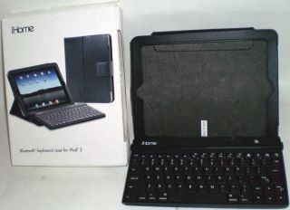  iHome Bluetooth Keyboard Case iPad 2 Rechargeable Li Ion Battery AsIs