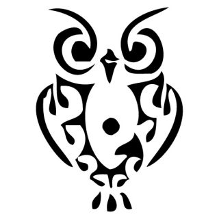 Kit 2 Adesivi Tuning Gufo Tribale Tribal Owl Custom