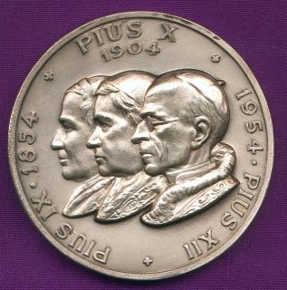 1854 1954 Lourdes Grotto Virgin Mary Medal by Lorioli