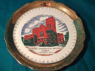 Cincinnati Immanuel Reformed Church Ceramic Souvenir Plate The Sabina
