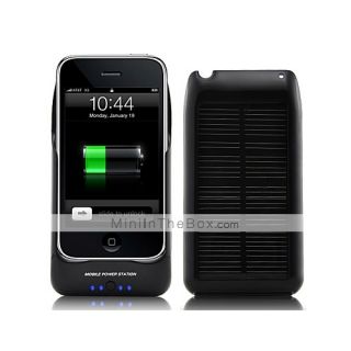 Caricabatteria ad energia solare 2100mAh con supporto per iPhone, iPod