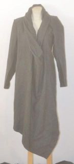 Improvd Size Small Dark Grey Ophelia Wool Shawl Wrap Coat