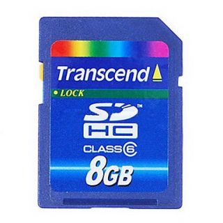 USD $ 13.89   8GB Transcend SDHC Memory Card (Class 6),