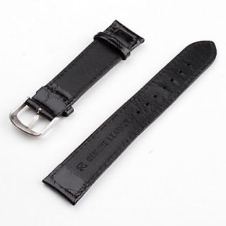 EUR € 3.30   unissex pulseira em couro genuíno 22mm (preto), Frete