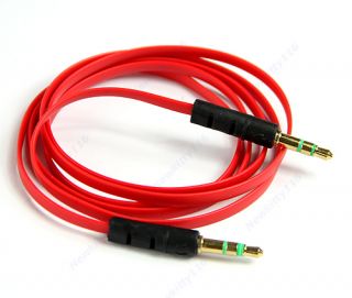  Male M/M Stereo Plug Jack Audio Flat Extension Cable For Phone PC MP3