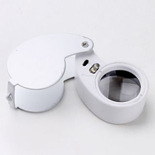 EUR € 4.87   mini 40x 25 milímetros jóias lupa magnifier com led