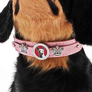 Adjustable Rhinestone Crown Dog Style Collar for Dogs (Neck 15 25cm