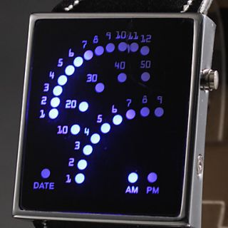 USD $ 5.99   29 Blue LED Pattern Style Wrist Watch (Black),
