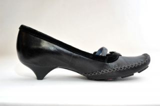 New Indigo by Clarks Black Leather Kitten Heel Shoes Size 7 5