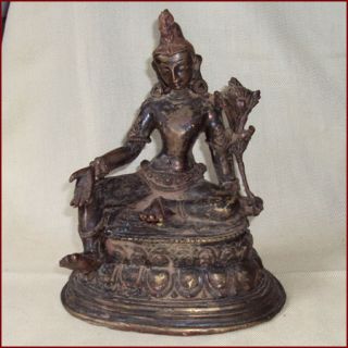 Lovely Gilded Copper Statue of God of Rain Indra Nepal
