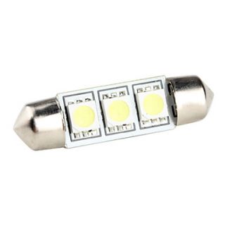 39mm 1.5W 5050 SMD 3 led wit licht festoen lamp voor auto lampen (DC