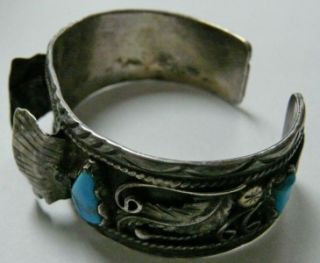  Silver Native American Navajo Indian Watch Band Cuff Bracelet