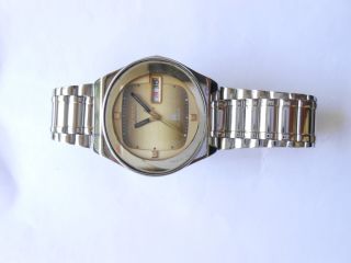 RARE Vintage Indian Allwyn Automatic Wrist Watch Golden Dial Nice
