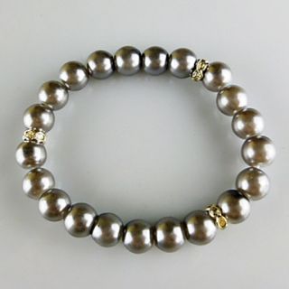 USD $ 2.49   Grey Imitation Pearl Bracelet,