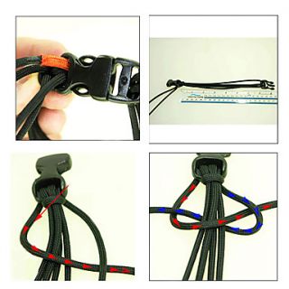 USD $ 10.49   Survival Parachute Rope Bracelet With Steel Buckle
