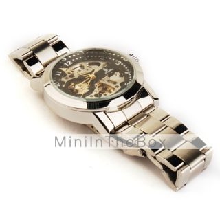 USD $ 49.99   Stainless Steel Band Mechanical Self winding Wrist Watch