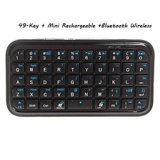 49 tasters mini oppladbar trådløs Bluetooth qwerty tastatur for ipad
