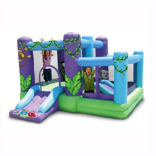Zoo Park Inflatable Bounce House with Ball Pit