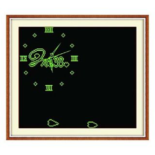 USD $ 12.49   DIY Girl Pattern Fluorescent Cross Stitch Clock,