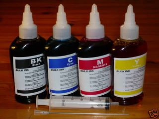 Bulk 400ml Refill Ink for HP Printer 4 Colors Syringe