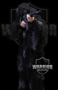 Warrior Ghillie Night Ops Complete 4 Piece Ghillie Suit Set Size XL