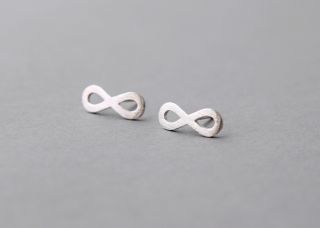 Surface Silver Infinity Symbol Earrings Stud Infinity Sign Earrings