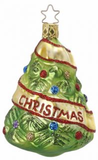 Inge Glas Our First Christmas German Blown Glass Wedding Tree Ornament