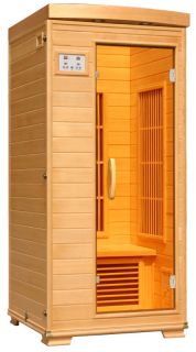 Infrared One Person Sauna Energize Solo Series with 4 Carbon Heaters