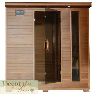 GREATBEAR   6 Person Cedar Infrared Sauna with 10 Carbon Heaters