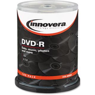 Innovera DVD R Discs 4 7GB 16x Spindle Silver 100 Pack