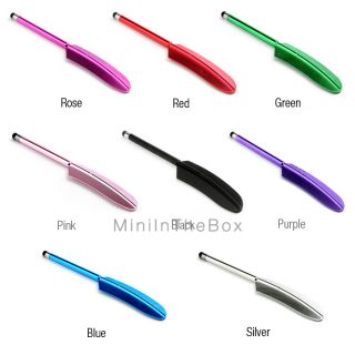 Aluminum Alloy Goose Feather Style Capacitive Touch Screen Stylus Pen