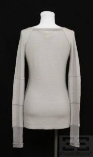 Inhabit Light Grey Cashmere V Neck Sweater Size Small