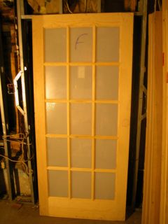 New Pine Interior 15 Light French Door Size 36 x 80 with White