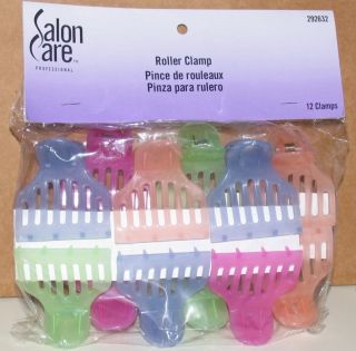 New Clairol Instant Hot Roller Curlers Hair Clips Clamps Set of 12 B